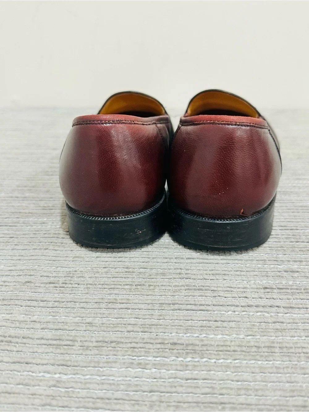 Vintage Magnanni Louie 5018 Men's Burgundy Leather‎ Penny Loafers Size 8 D Spain